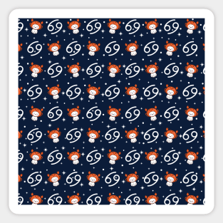 Cancer Zodiac Cat Pattern Sticker